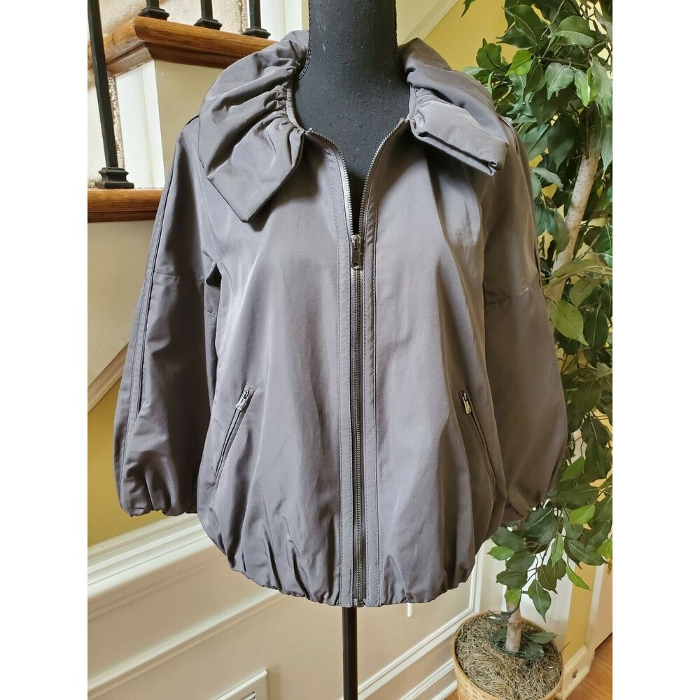 ANN TAYLOR Charcoal Full Zip Jacket Size M - Picture 1 of 10